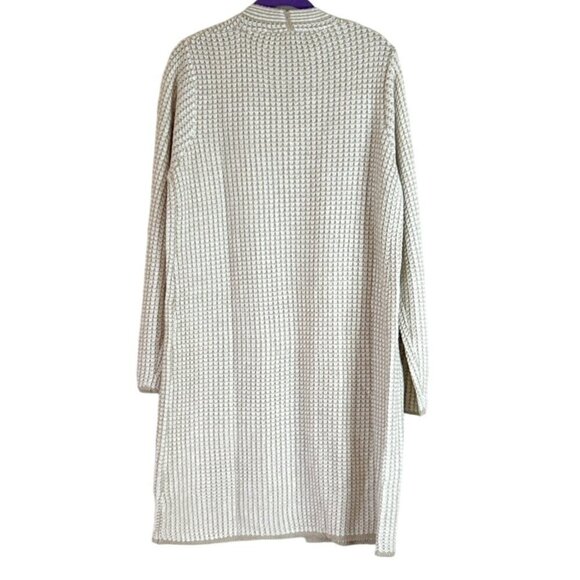 Fortune and Ivy Women's Multi-Striped Duster Cardigan Tan Ivory Size XL NWOT - Picture 2 of 7